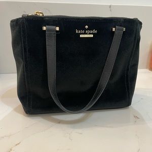 Black velvet purse Kate spade